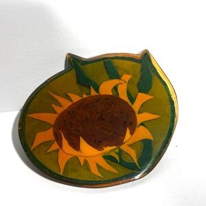 Handmade Sunflower Brooch or Lapel Pin Garden Hat Decor Fairycore Whimsical